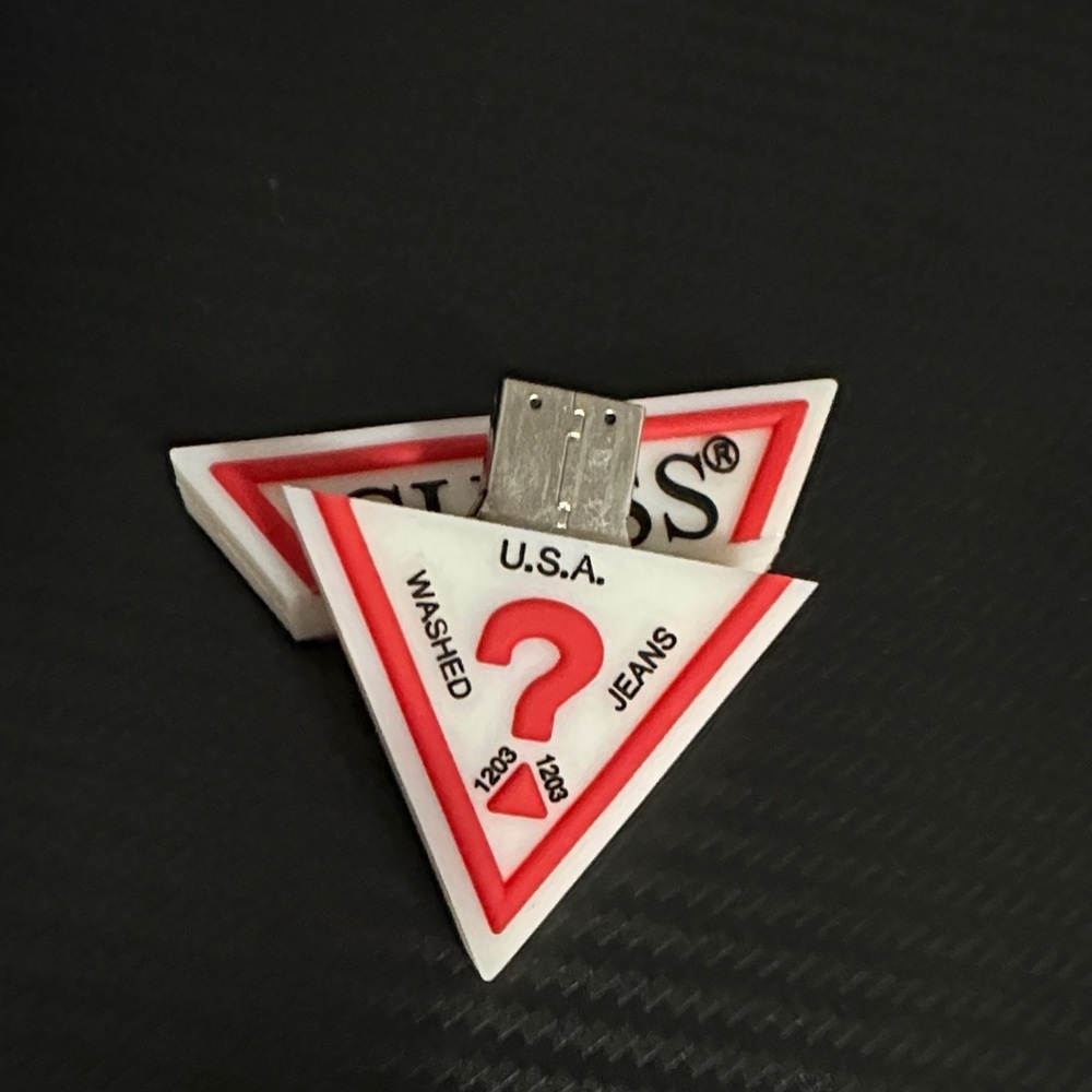 New Guess Red and White USB Drive